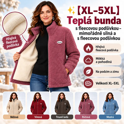 😊✨【XL–5XL】Teplá bunda s fleecovou podšívkou – mimořádně silná a s fleecovou podšívkou.