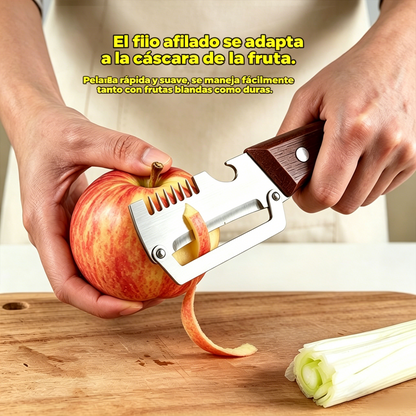 🔥Compra 1, llévate 1 gratis (dos artículos)🧅🔪 Pelador de cocina multifuncional 3 en 1: ¡Pela, pica verduras, corta carne y abre botellas! 🔥