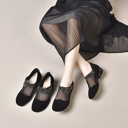 ✨【35-41】🏆2025 novi votli mrežasti petki z mehkim dnom za ženske